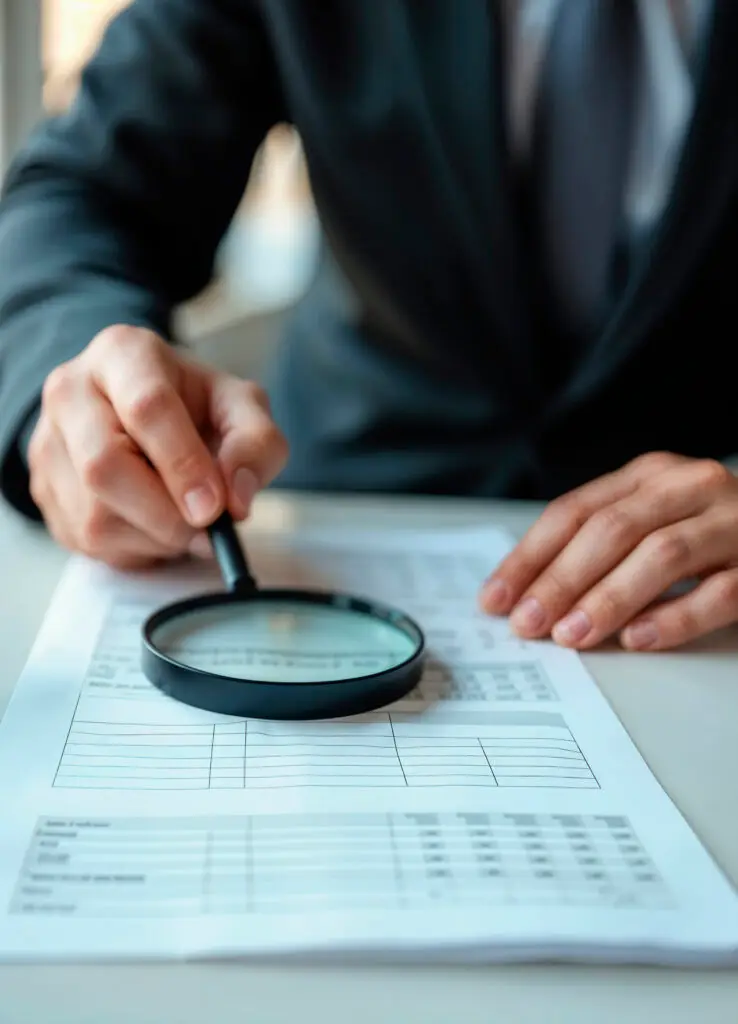 businessman reviewing documents